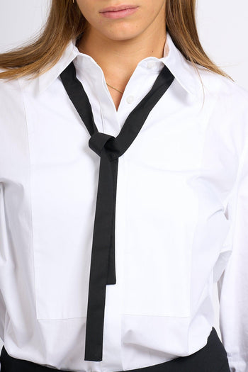 Camicia con cravattino Bianco Donna - 5