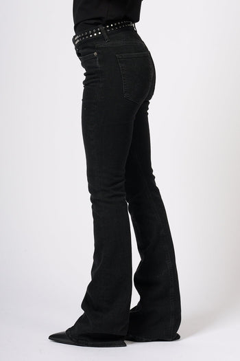 Jeans Newlola con Borchie Nero Donna - 4