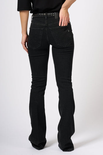 Jeans Newlola con Borchie Nero Donna - 5