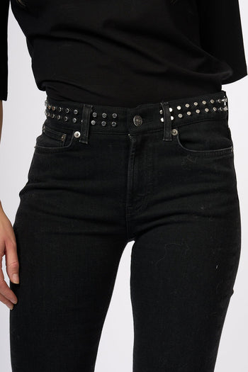 Jeans Newlola con Borchie Nero Donna - 6