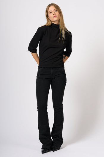 Jeans Newlola con Borchie Nero Donna - 7