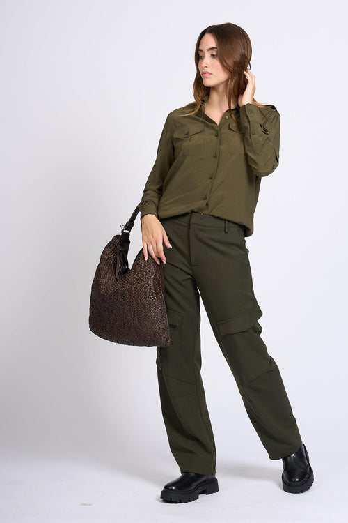 Pantalone Camila Cargo Verde Donna - 2