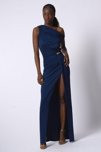 Abito Lungo Red Carpet Blu Donna - 4