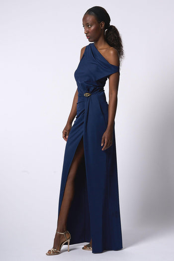 Abito Lungo Red Carpet Blu Donna - 6