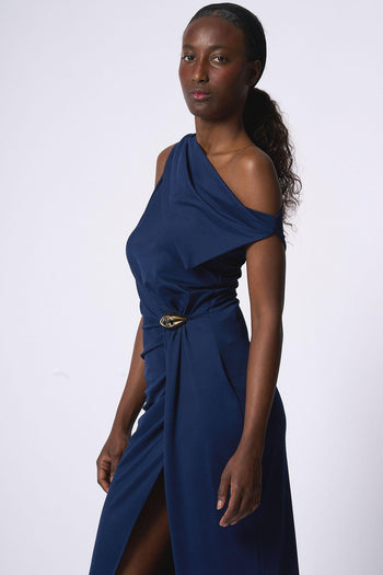 Abito Lungo Red Carpet Blu Donna - 2