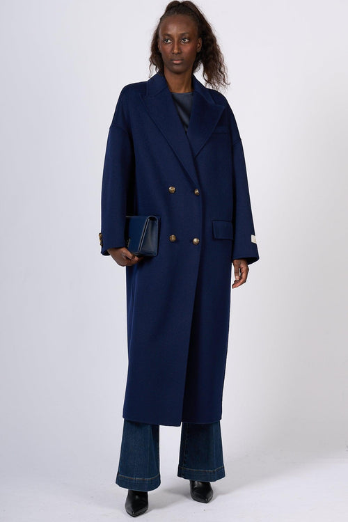 Cappotto Over Blu Navy Donna