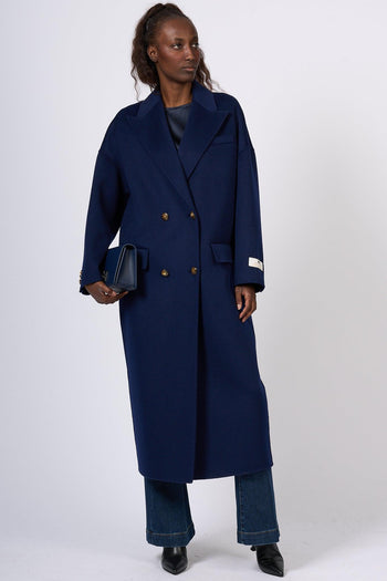 Cappotto Over Blu Navy Donna - 3