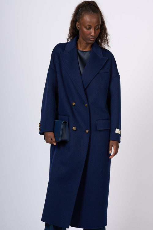 Cappotto Over Blu Navy Donna - 2