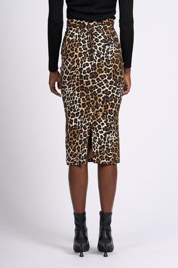 Gonna Longuette Animalier Donna - 4