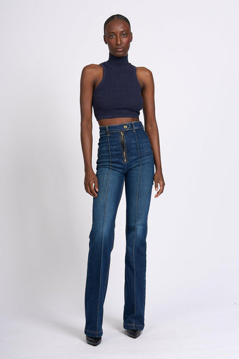 Jeans Zip Denim Donna - 3