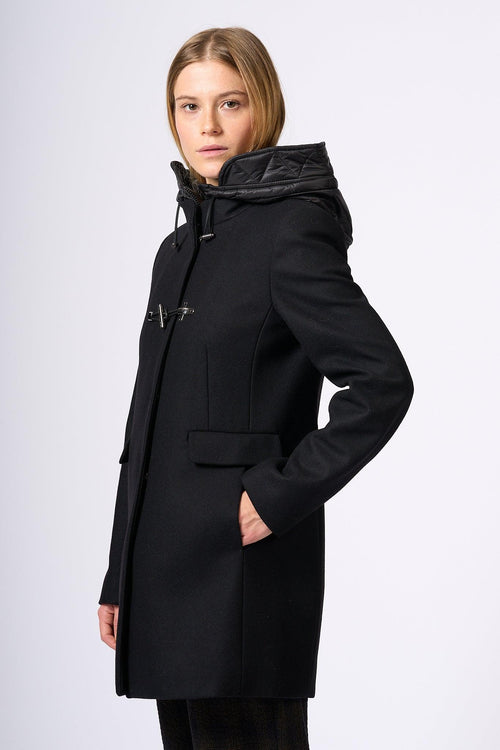 Cappotto Toggle Coat Nero Donna