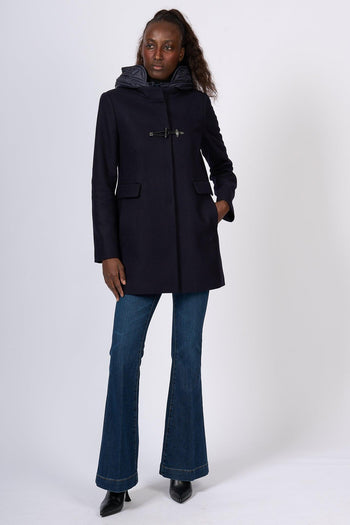 Cappotto Toggle Coat Panno Blu Donna - 6