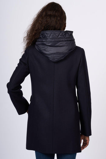 Cappotto Toggle Coat Panno Blu Donna - 3