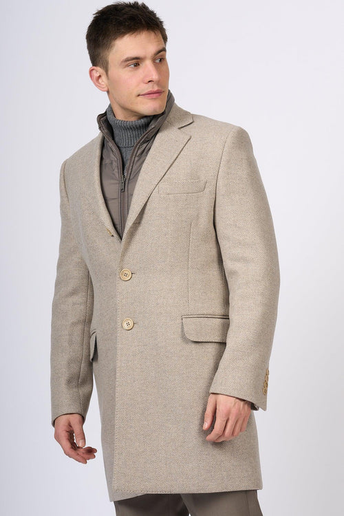 Easy Double Coat Beige Uomo