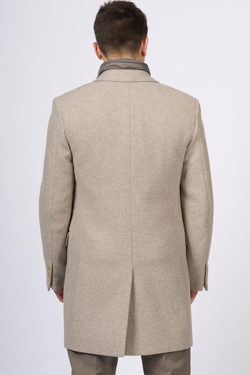 Easy Double Coat Beige Uomo - 3