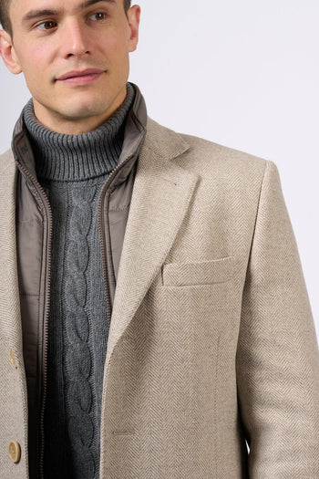 Easy Double Coat Beige Uomo - 6