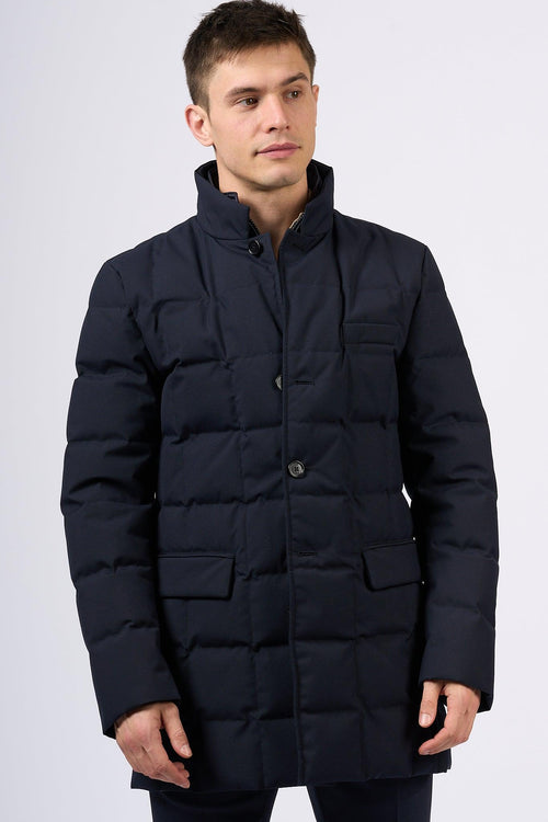 Piumino Down Coat Blu Uomo