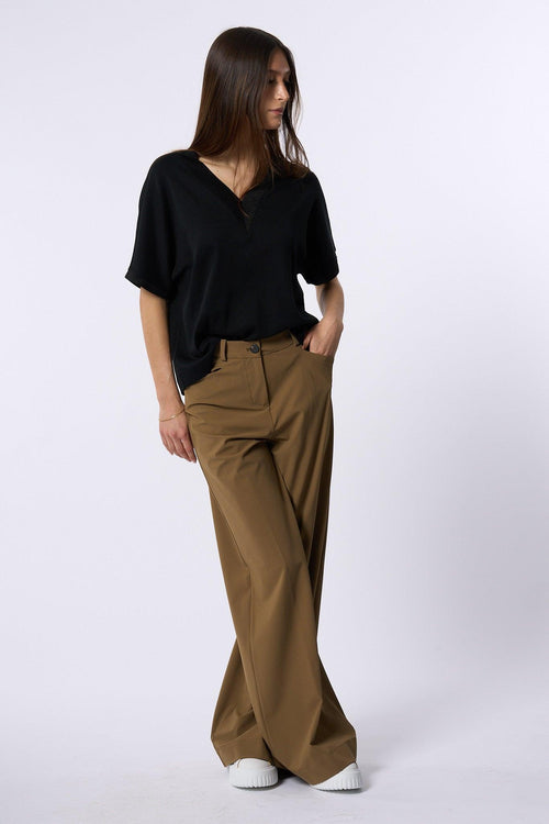 Maglia scollo V Nero Donna