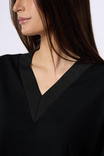 Maglia scollo V Nero Donna - 2