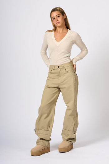 Jeans Hurley Bull Beige Donna - 5