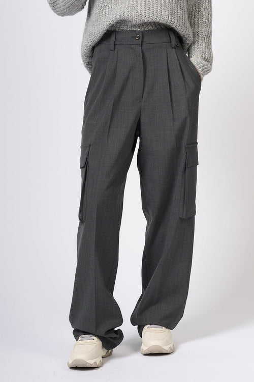 Pantalone Cargo Grigio Donna