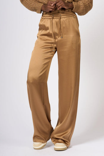 Pantalone Satin Cammello Donna - 5