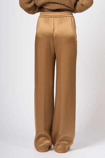 Pantalone Satin Cammello Donna - 6