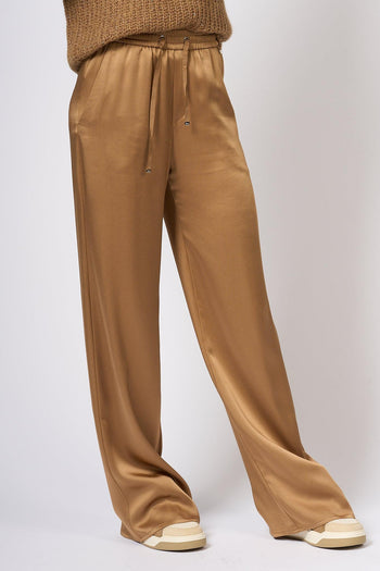 Pantalone Satin Cammello Donna - 3