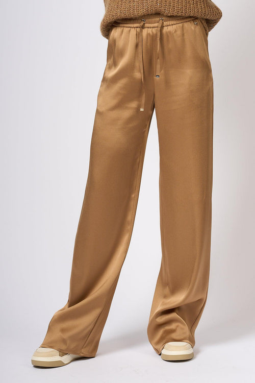 Pantalone Satin Cammello Donna