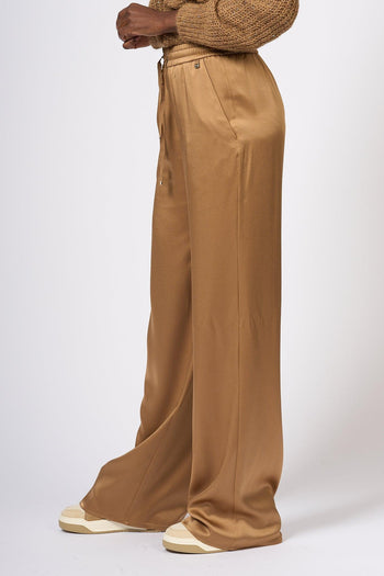 Pantalone Satin Cammello Donna - 4