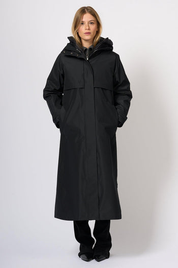 Parka Doppio con Piumino Nero Donna - 5