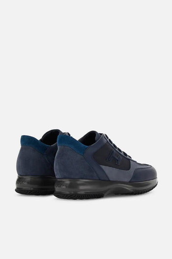 Interactive Pelle e Suede Blu Uomo - 3