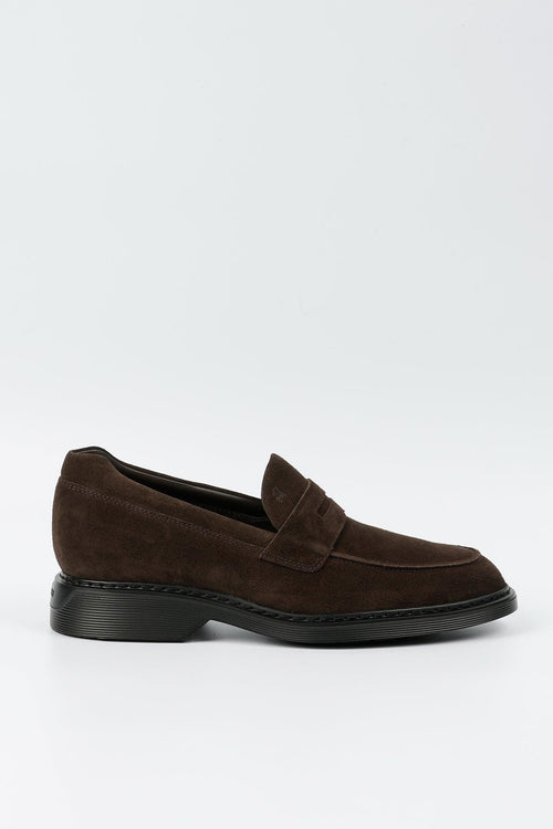 Mocassino in Suede Marrone Uomo