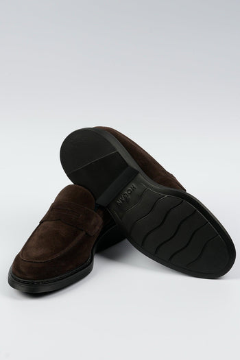 Mocassino in Suede Marrone Uomo - 6