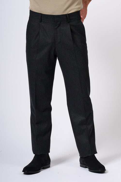 Pantalone Gessatino Antracite Uomo