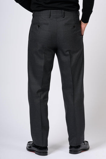 Pantalone Quadretto Antracite Uomo - 4