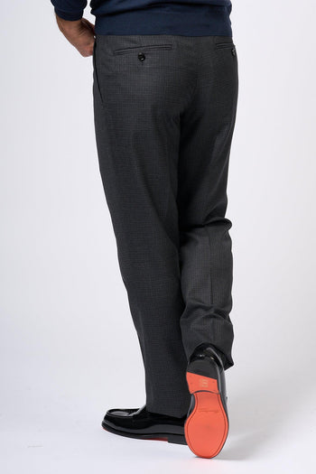 Pantalone Quadretto Antracite Uomo - 5