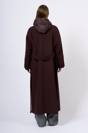 Cappotto Lungo Agata Bordeaux Donna - 5