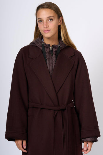 Cappotto Lungo Agata Bordeaux Donna - 8