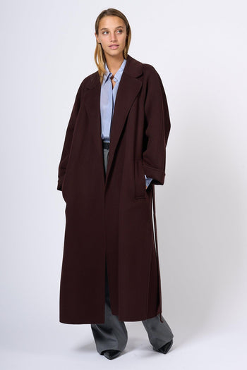 Cappotto Lungo Agata Bordeaux Donna - 9