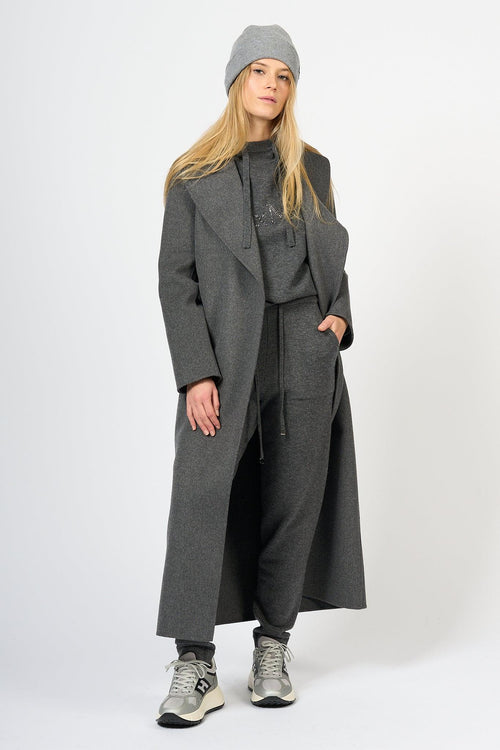 Cappotto Poldo Lungo Grigio Donna