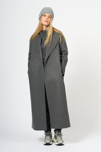 Cappotto Poldo Lungo Grigio Donna - 3