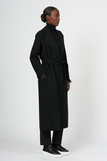 Cappotto Poldo Lungo Nero Donna - 4