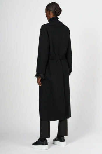 Cappotto Poldo Lungo Nero Donna - 5