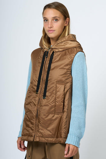 Gilet Greengo Imbottito Corto Cammello Donna - 6