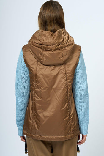 Gilet Greengo Imbottito Corto Cammello Donna - 7