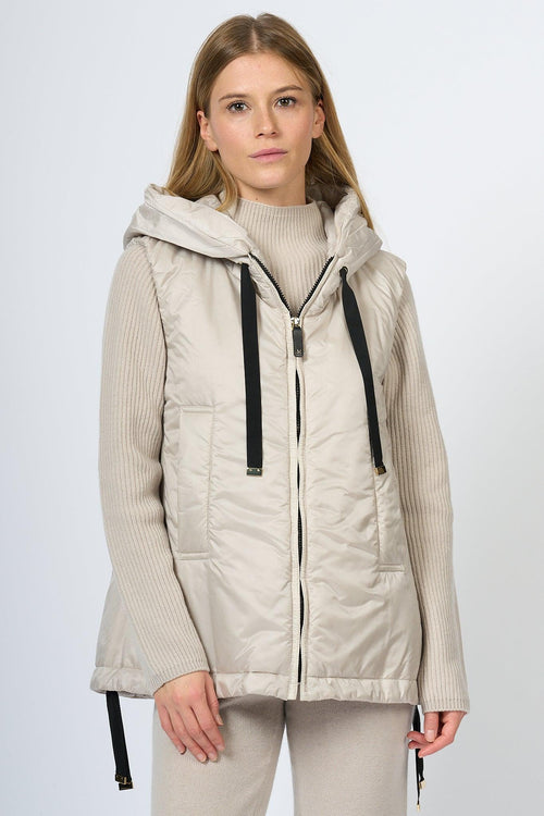 Gilet Imbottito Greengo Ecru Donna