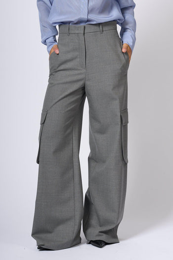 Pantalone Cargo Ghiera Grigio Donna - 4