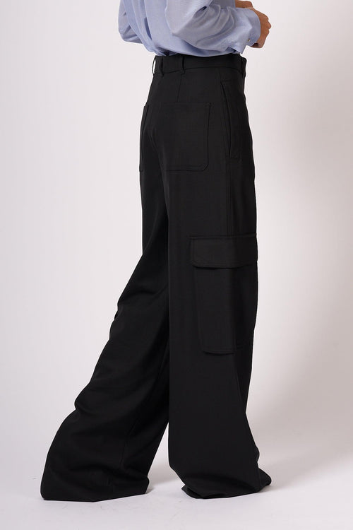 Pantalone Cargo Ghiera Nero Donna - 2