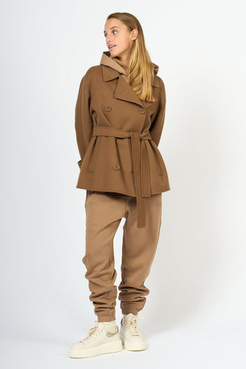 Trench Corto Louis Marrone Donna - 7